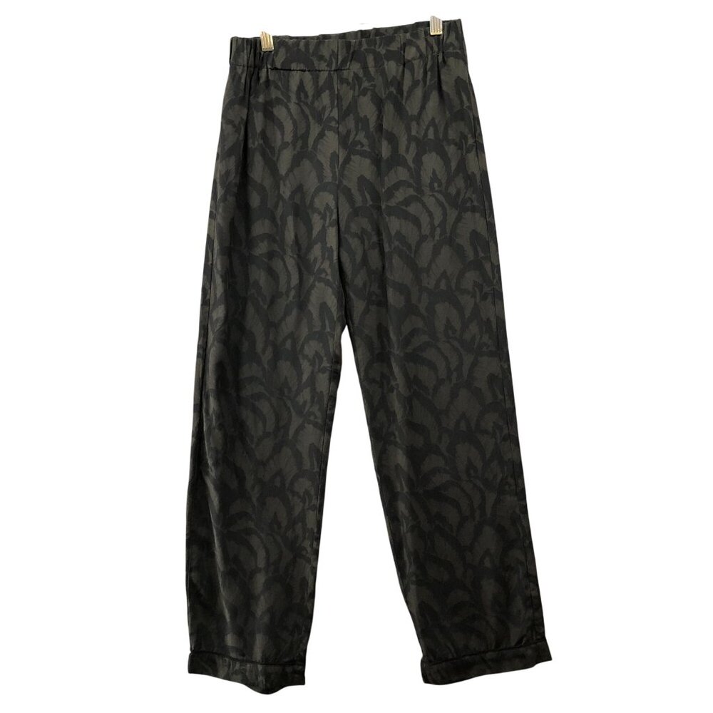 The Kooples Black Patterned Cropped Pants